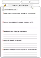Vorschau - Arbeitsblätter - Edelsteingutachter Beruf Arbeitsblätter mit Fragen + Lösungen Deutsch DaZ AB - Seite 3