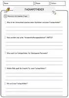 Vorschau - Arbeitsblätter - Fachapotheker Beruf Arbeitsblätter mit Fragen + Lösungen Deutsch DaZ AB - Seite 3