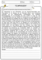 Vorschau - Arbeitsblätter - Filmproduzent Beruf Arbeitsblätter mit Fragen + Lösungen Deutsch DaZ AB - Seite 1