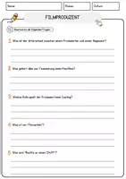 Vorschau - Arbeitsblätter - Filmproduzent Beruf Arbeitsblätter mit Fragen + Lösungen Deutsch DaZ AB - Seite 3