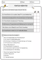 Vorschau - Arbeitsblätter - Fintech-Berater Beruf Arbeitsblätter mit Fragen + Lösungen Deutsch DaZ AB - Seite 2