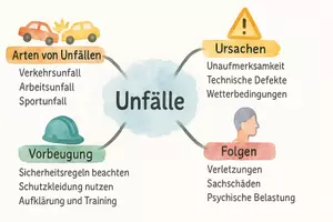 Vorschau - Arbeitsblätter - Arbeitsblatt "Unfall" + Onlineübung & MP3 + Mindmap - Seite 1