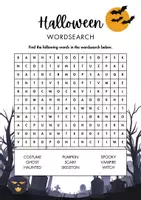anteprima - Giochi - Halloween Word Search - Pagina 1