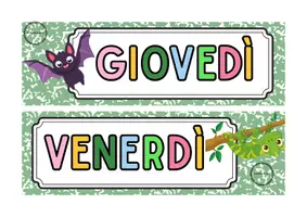 anteprima - Flashcard - Etichette giorni della settimana - Pagina 2