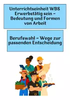 Vorschau - Arbeitsblätter - WBS - Berufswahl – Wege zur passenden Entscheidung - Deckblatt