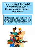 Vorschau - Arbeitsblätter - WBS - Informationen zu Berufen und Ausbildungswegen - Deckblatt