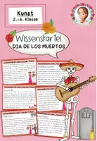 Vorschau - Arbeitsblätter - Wissenskartei zum Dia de los muertos (2.-4. Klasse) Kunst - Deckblatt