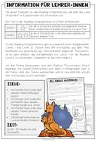 Vorschau - Arbeitsblätter - ALL ABOUT AUSTRALIA - Reading Comprehension (2-fach differenziert + Conversation Strips) - Seite 1