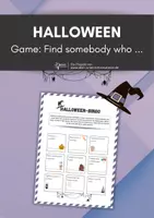 Vorschau - Arbeitsblätter - Halloween - Game: Find someone who - Deckblatt