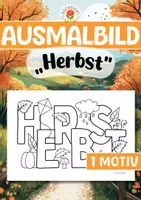 Vorschau - Mal- und Bastelvorlagen - Ausmalbild - "Herbst" - Deckblatt