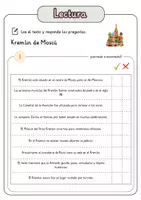 Vista previa - Hojas de trabajo - Comprensión lectora – Kremlin de Moscú + soluciones (con reserva didáctica) - página 2