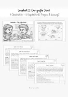 Vorschau - Arbeitsblätter - Leseheft 2: Der große Streit (inkl. Lösung) - Deckblatt