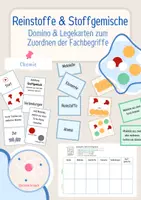Vorschau - Spiele - Reinstoffe & Stoffgemische - Legekarten, Domino und Tabelle - Deckblatt