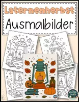 Vorschau - Mal- und Bastelvorlagen - Herbstlaternen für Kinder – Ausmalbilder & Vorlagen - Deckblatt