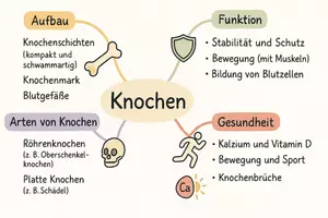 Vorschau - Arbeitsblätter - AB mit Fragen zum Thema "Knochen" + Lösungsblatt + Mindmap + Infografik - Seite 2