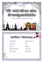 Vorschau - Arbeitsblätter - Kartei: Wörtersammlung Halloween & Gruselgeschichte - Seite 1