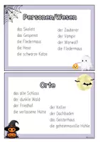 Vorschau - Arbeitsblätter - Kartei: Wörtersammlung Halloween & Gruselgeschichte - Seite 2