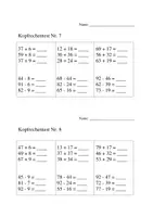 Vorschau - Arbeitsblätter - 18 Kopfrechentests Klasse 2 - Seite 3