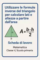 anteprima - Schede informative - Utilizzare le formule inverse del triangolo per calcolare lati e altezze a partire dall’area - Pagina di copertina