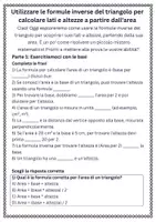 anteprima - Schede informative - Utilizzare le formule inverse del triangolo per calcolare lati e altezze a partire dall’area - Pagina 1