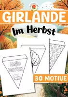 Vorschau - Mal- und Bastelvorlagen - Girlande - Im Herbst - Deckblatt