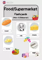 Vorschau - Poster - Flashcards Shopping Center_Food_ 3. Klasse - Deckblatt