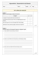 Vorschau - Klassenarbeiten - Argumentieren (Klassenarbeit) - Seite 1