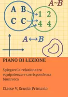 anteprima - Piani di lezione - Spiegare la relazione tra equipotenza e corrispondenza biunivoca - Pagina di copertina