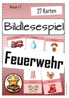Vorschau - Spiele - Feuerwehr Feuer Bildlesespiel Sachunterricht - Deckblatt