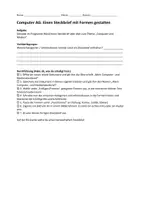 Vorschau - Arbeitsblätter - ComputerAG - Einen Steckbrief mit Formen gestalten - Seite 1
