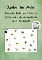 Vorschau - Arbeitsblätter - Ozobot im Wald - Deckblatt