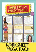 anteprima - Esercizi - Simple Past vs Present Perfect – Mega Pacchetto di Schede Didattiche (28 pagine) – Inglese - Pagina di copertina