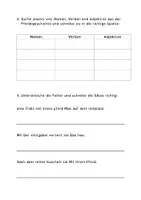 Vorschau - Arbeitsblätter - Wortartenübung Pferde - Seite 2