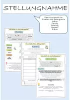 Vorschau - Arbeitsblätter - Wie schreibe ich eine Stellungnahme? Schritt für Schritt Anleitung + Aufbau & Planung inkl. Differenzierungsmaterial - Deckblatt