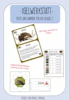 Vorschau - Unterrichtsreihen - Igel Werkstatt / Stationen Texte und Lapbook für die 3. und 4. Klasse - Deckblatt