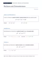 Vorschau - Arbeitsblätter - Materialpaket "Terme - Potenzterme - Bruchterme" - Seite 1
