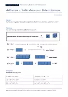 Vorschau - Arbeitsblätter - Rechnen mit Potenztermen (Addition, Subtraktion, Multiplikation, Division) - Seite 2