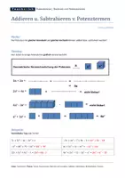 Vorschau - Arbeitsblätter - Rechnen mit Potenztermen (Addition, Subtraktion, Multiplikation, Division) - Seite 3