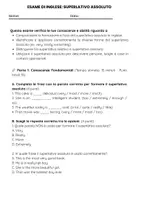 anteprima - Compiti in classe/Test - Superlativo assoluto: Approfondimenti - Pagina 1