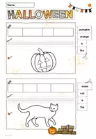 Vorschau - Arbeitsblätter - Halloween - build easy sentences editierbar - Seite 3