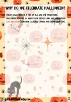 Aperçu - Feuilles d'exercices - Pourquoi célébrons-nous Halloween ? Primaire. Anglais. - Page 2