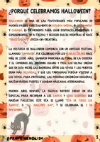 Aperçu - Feuilles d'exercices - Pourquoi célébrons-nous Halloween ? Primaire. Espagnol. - Page 1