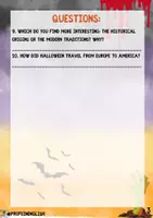 Aperçu - Feuilles d'exercices - Les origines d’Halloween. Collège. Anglais. - Page 3