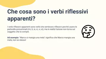 anteprima - Presentazioni / Lavagne - Riconoscere i verbi riflessivi apparenti nelle frasi. - Pagina 2