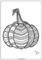 Vorschau - Mal- und Bastelvorlagen - 🎃 Zen-Kunst/Mandala Kürbis – Ausmalbilder für Herbst & Halloween 🎃 - Seite 2