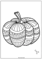 Vorschau - Mal- und Bastelvorlagen - 🎃 Zen-Kunst/Mandala Kürbis – Ausmalbilder für Herbst & Halloween 🎃 - Seite 3