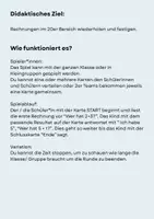 Vorschau - Spiele - Lesespiel Plus im 20er Raum (mit und ohne Zehnerübergang) - Seite 1