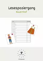 Vorschau - Arbeitsblätter - Lesespaziergang: Bauernhof - Deckblatt