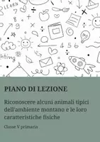 anteprima - Piani di lezione - PL esplorando gli animali montani - Pagina di copertina
