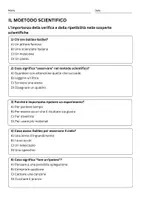 anteprima - Quiz - Raccolta di materiali: Metodo scientifico (Galileo - Quiz) - Pagina 1